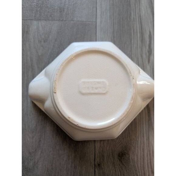 Vintage Blue & White Hexagonal Ceramic Bowl With Floral Design Cameo Harker - Picture 5 of 6